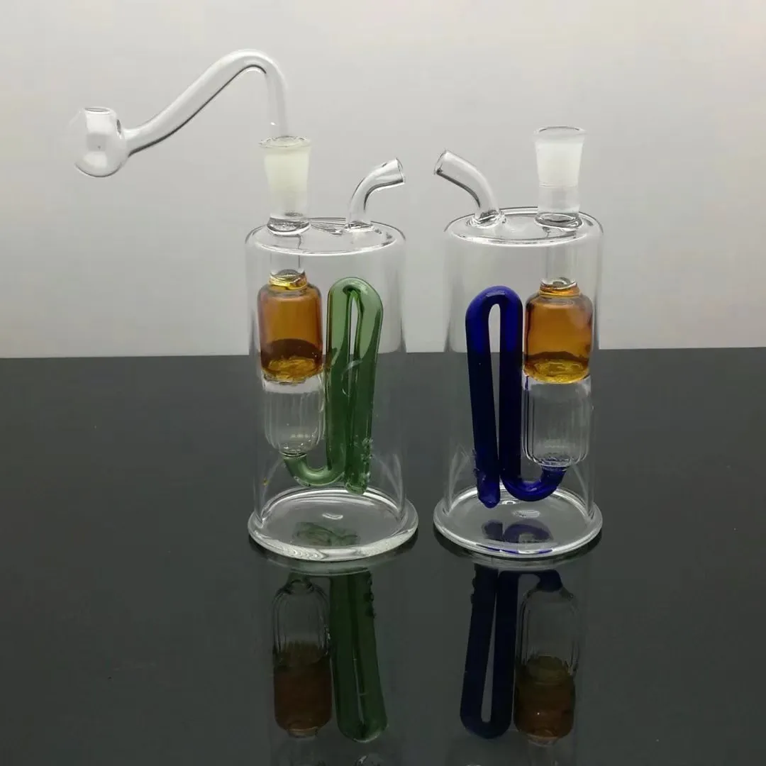 Cirkulärformad glas vattenflaska grossistglas bongs oljebrännare glas vattenrör oljeriggar rökning
