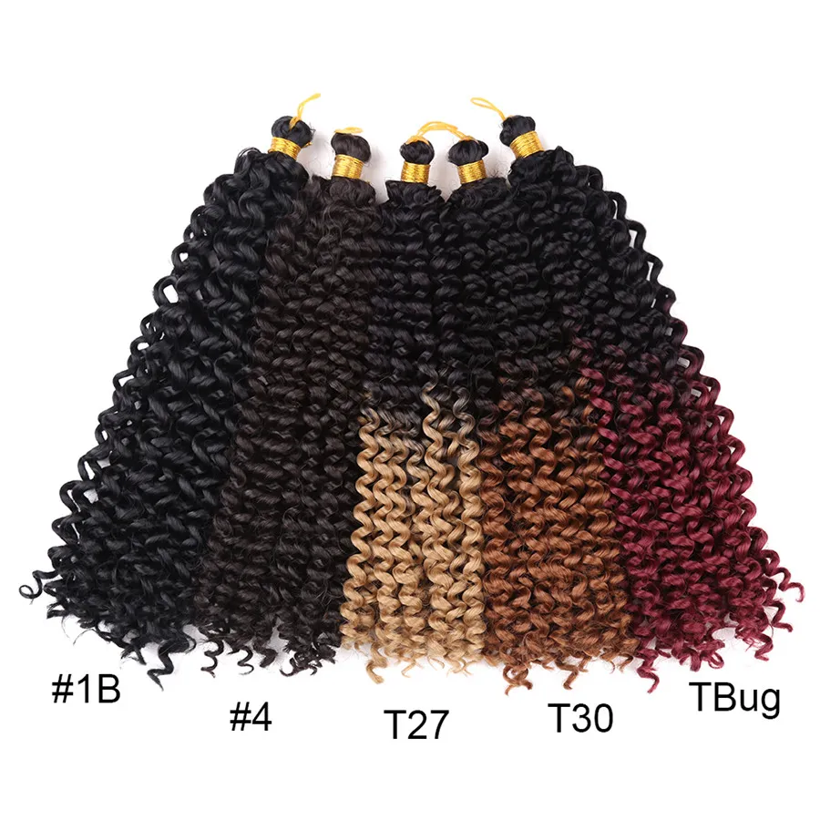 Beauty Hairs 14inch Curly Crochet Hair Extensions Braids Synthetic Braiding Hair Bulk 15strands/pack 100g