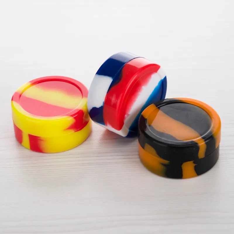 DHL Smoking Nonstick containers silicone box 22ml food grade jars dab tool oil holder Dab Wax Container 543