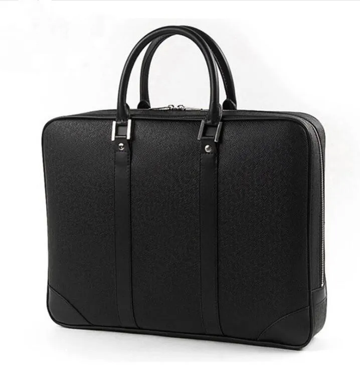 2018 Nova Venda Quente Homens Maleta Ombro Preto Bolsa De Couro Marrom Homens de Negócios Bolsa Para Laptop Saco Do Mensageiro 2 Cor