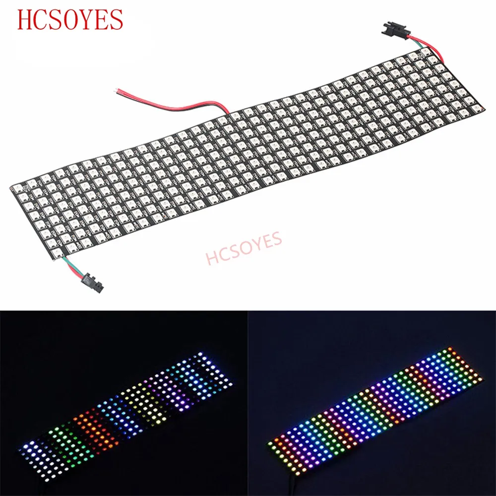 Dc5v 8x8 / 16x16 / 32x8 WS2812B led بكسل 2811 ic حدة عنوان فردي الصمام rgb led غرفة التبريد الرقمية بكسل