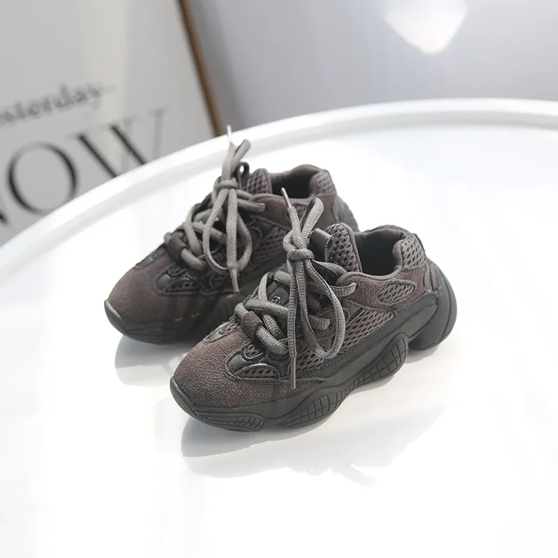 Kids Designer skor spets upp latex sneaker skor för barn svart tjejer spädbarn baby pojke skor