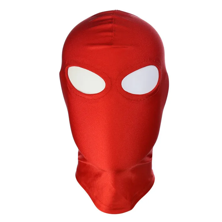 BDSM Bondage Leather Hood for Adult Play Games Full Masks Fetish Face Locking Blindfold for Sex7969222