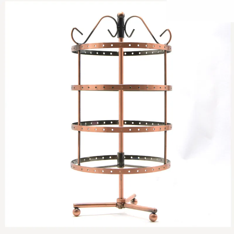 Earring Holder Jewelry Organizer Stand 4 Tier Revolving Necklace And ...