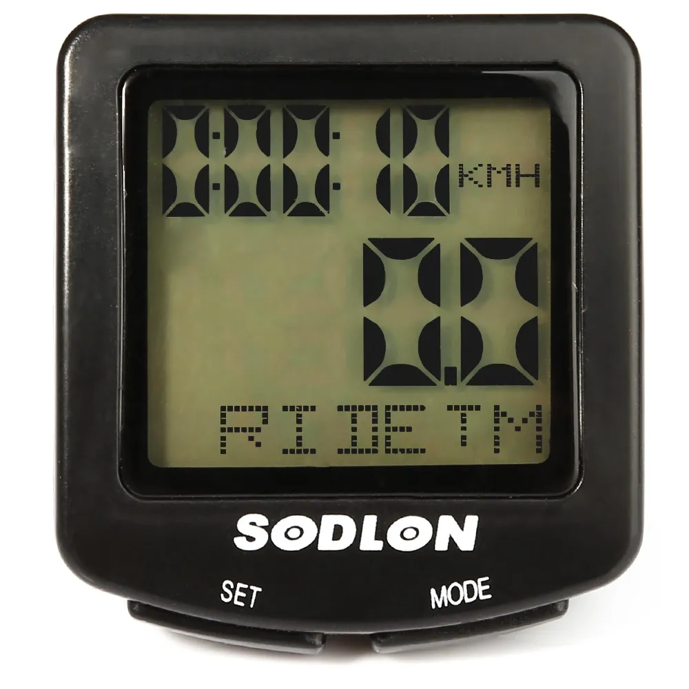 Sodlon sd-571 تنوعا 30 وظائف lcd الخلفية دراجة الكمبيوتر مقاومة الماء الدراجات عداد المسافات عداد السرعة أفضل اختيار للدراجات