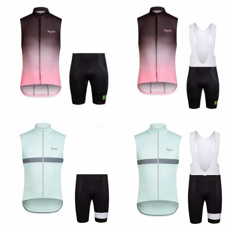 RAPHA team Cycling Sleeveless jersey Vest bib shorts sets bike wear Clothes MTB uniform bicycle Maillot Culotte E3112