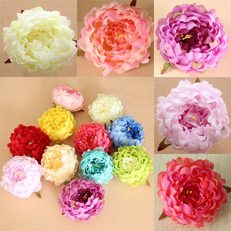 Artificial 100 Simple Paper Flowerss Silk Peony 100 Simple Paper
