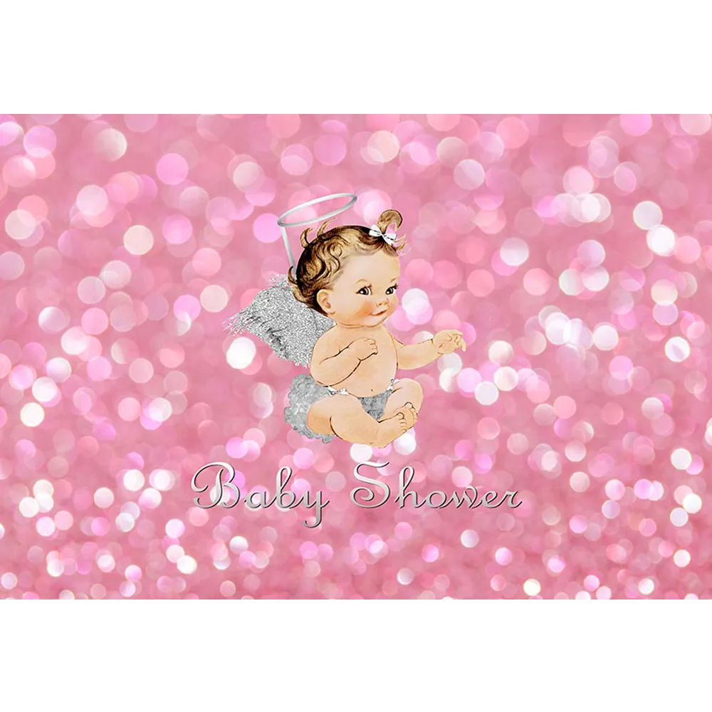 Bokeh Polka Dots Baby Shower Background Pink Newborn Photography Props Kids Princess Girls Birthday Party Photo Booth Backdrop