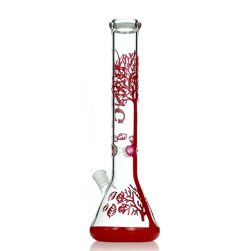 16" Beaker Bongs 5mm Thick Glass Water Pipe Ice Pinch Glass Bong with Downstem and Glass Bowl