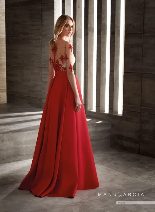 Custom Red Satin Red Formal Jumpsuit With Detachable Skirt Perfect