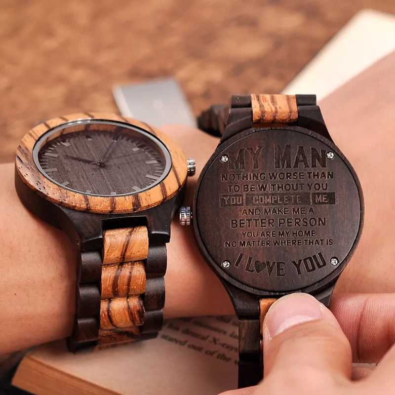 Reloj Grabado, Reloj de Madera / Regalos Personalizados para