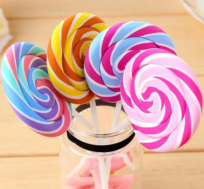 Cartoon Erasers Candy Funny Rubber Eraser Office and Study Kids Gifts Cute Stationery Novelty Lollipop Erasers SN1084