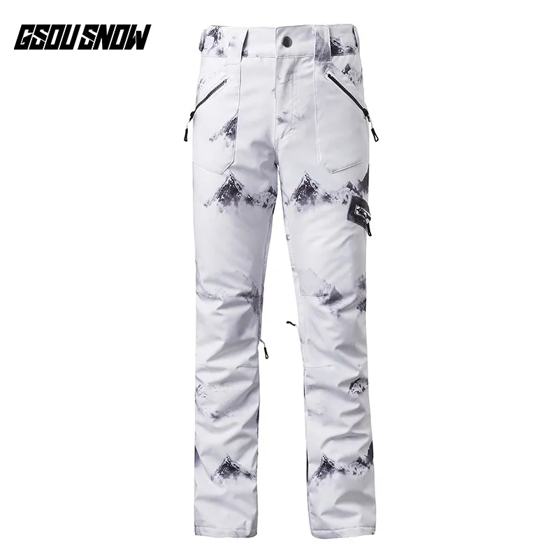 GSOU SNOW Brand Ski Pants Women Skiing Snowboarding Pants Female High Quality Winter Outdoor Sport Waterproof Warm Snow Trousers