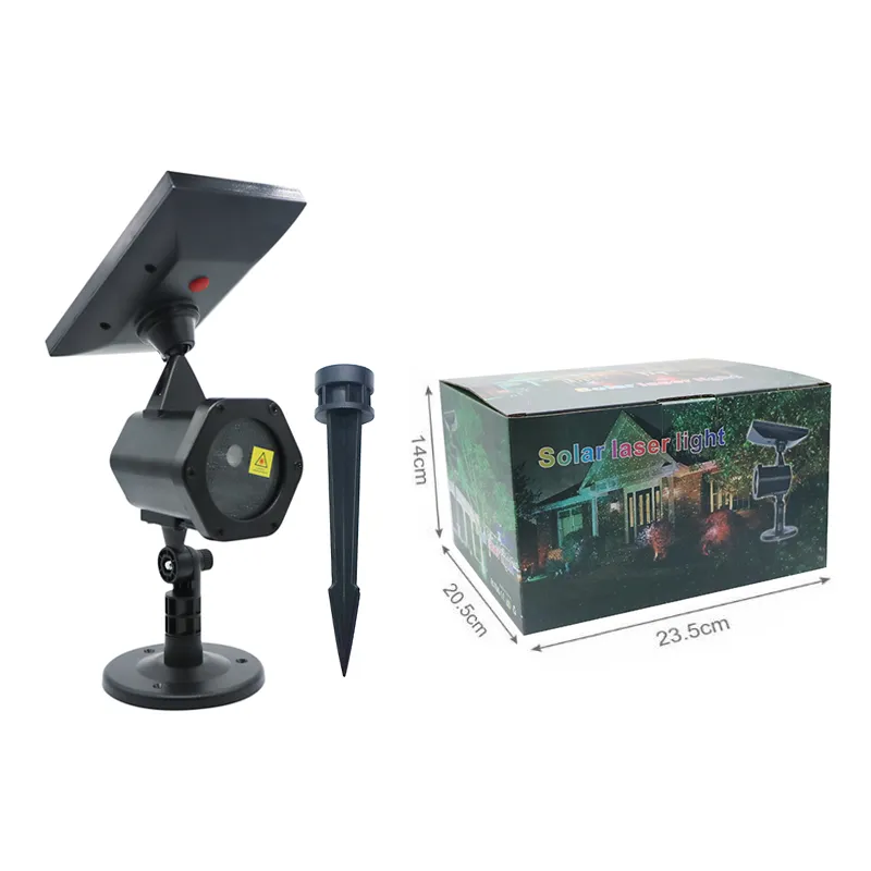 Red & Green Solar Powered LED Lawn Light Lamp Flashing Landscape Laser Christmas Light Party