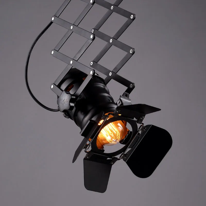 Loft Industriell plats LED taklampa Retro Spotlight E27 Spårlampa Kommersiell Vintage Light Fixture Luminaria Barlampa