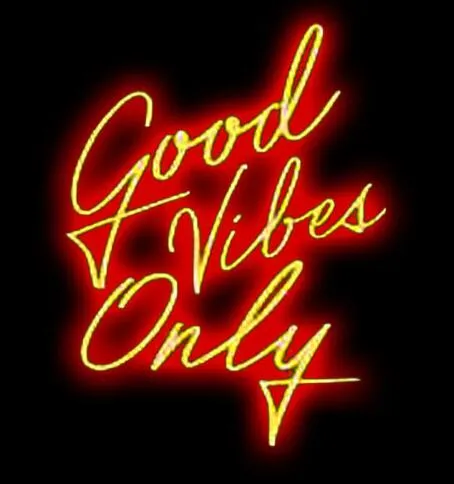 17 14 inches Gift Good Vibes Only glass tube Neon Light Sign Home Beer Bar Pub Recreation Room Game Lights Windows Glass Wall Sign294Y