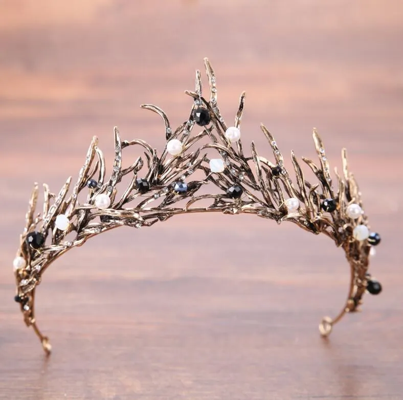 Muhteşem Köpüklü Gümüş Büyük Düğün Için Diamante Pageant Tiaras Hairband Kristal Gelin Taçlar Gelinler Başlığı Gümüş Altın HTJ001