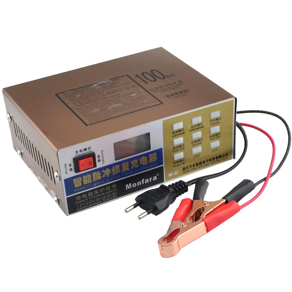 New 12V/24V Universal Lead-acid Battery Charger Lithium Battery Charger For Car Vehicle Motorcycle Truck
