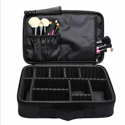 Makeup Brush Bag Case Make Up Arrangör Toalettsaker Väska Förvaring Kosmetisk väska Stora nagelkonst Verktygslådor med bärbar Bolso