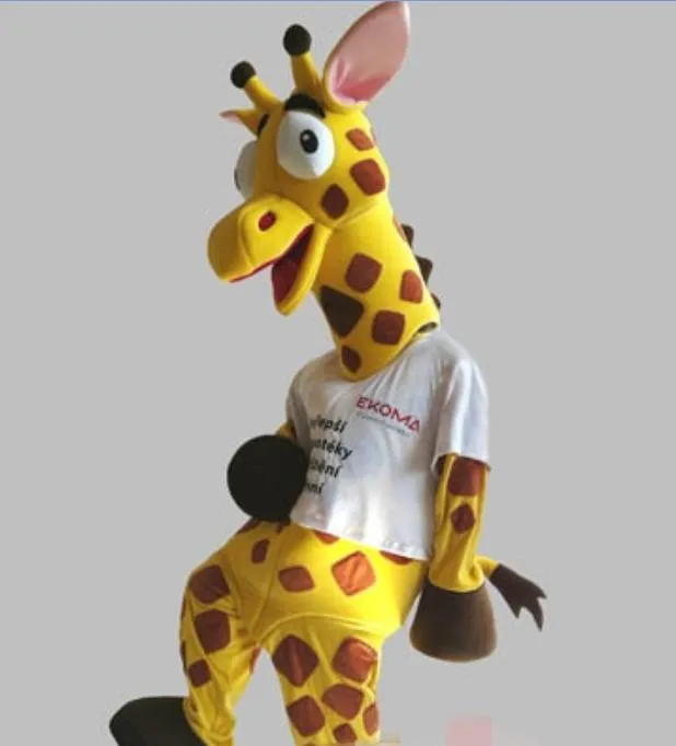 Costume de mascotte personnalisé M. Girafe, livraison gratuite