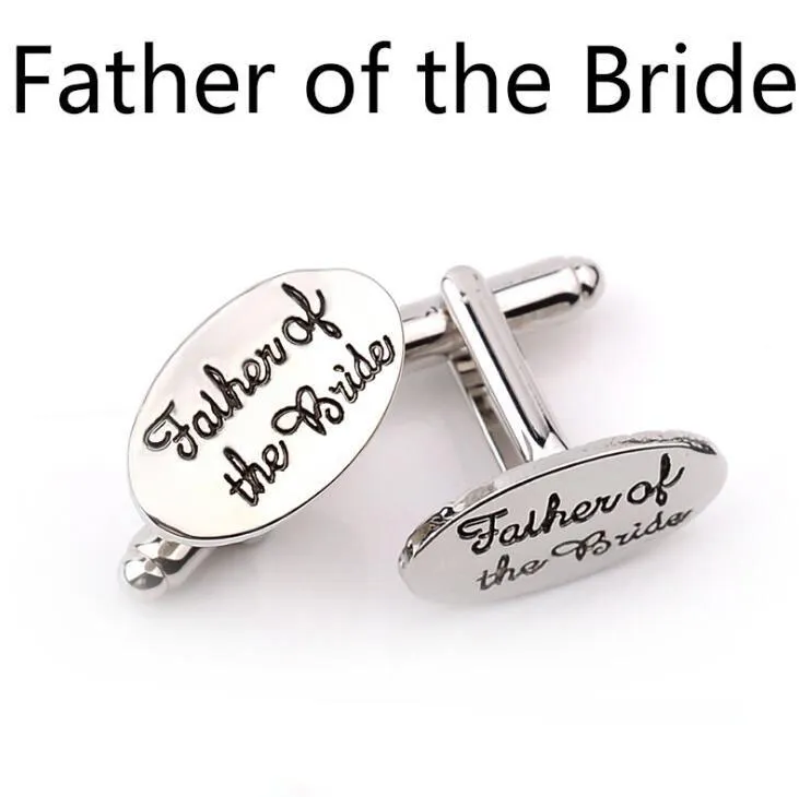 Mens Wedding Cufflinks 타원형 셔츠 커프스 단추 클립 Best Man/Grooms/Groomsman/Usher/Page Boy/Letters 커프스 단추 선물 액세서리