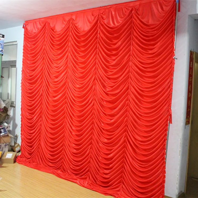 3M3M wave backdrop party water ripple background valance wedding backcloth stage curtain 10ft10ft1444999