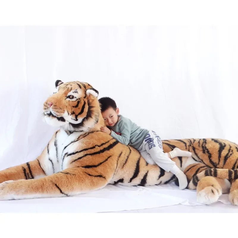 Dorimytrader Simulación Dominante Animal Tigre Juguete de peluche Jumbo Increíble Colección de tigres realistas Accesorios de fotografía Home Deco 87 pulgadas