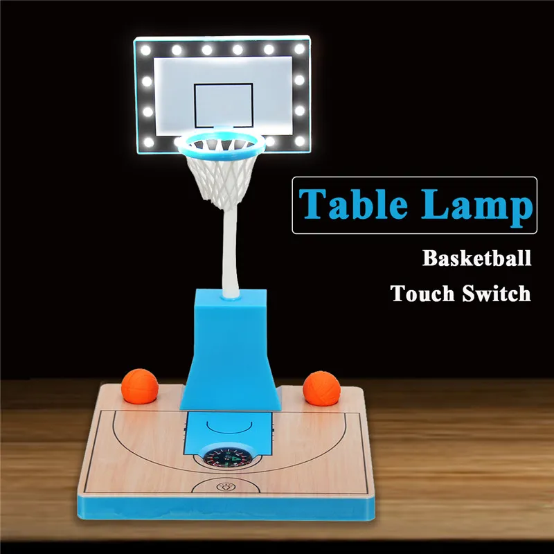 Luci da basket sportive creative Lampada da orologio USB tocco luce notturna lampada da lettura novità lampada da comodino per inviare regali al fidanzato