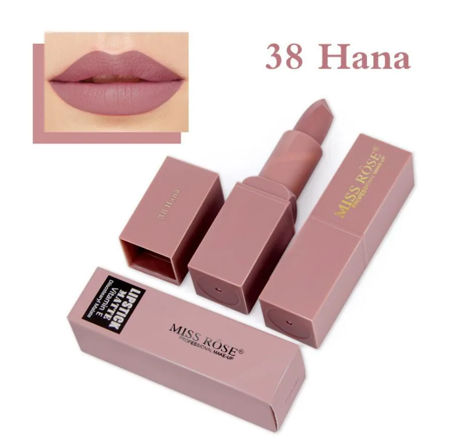 Miss Rose Matte Lipstick Imperméable Nutritif Facile à Porter Rouge à Lèvres Longue Durée Lèvres Maquillage 8 couleurs
