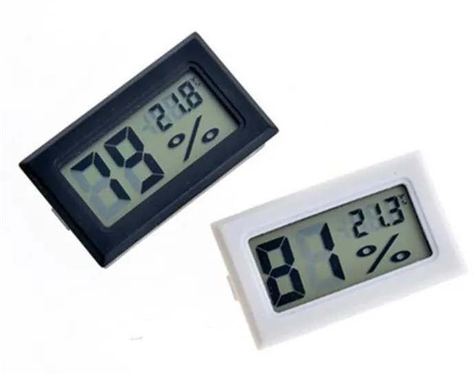 Mini thermomètre numérique LCD intégré, hygromètre, température et humidité, thermomètre d'intérieur, noir et blanc, SN1074