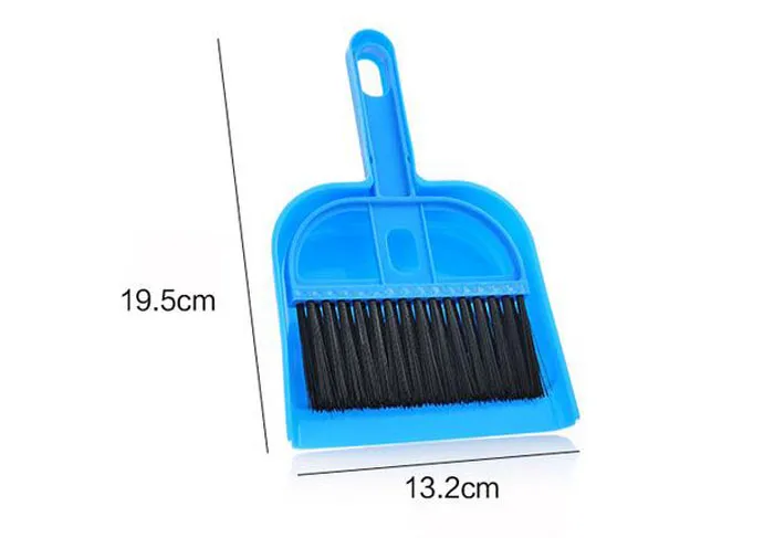 Mini colorful Desktop Cleaning Brush Computer and Keyboard clearn up Small Broom Dustpan Set Brushs Skimmer combo