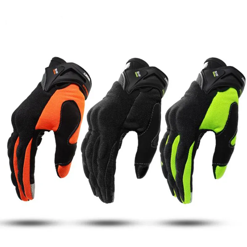 Gants de Moto pour écran tactile, vert, pour course de Motocross, doigt complet, cyclisme, nouvelle collection été
