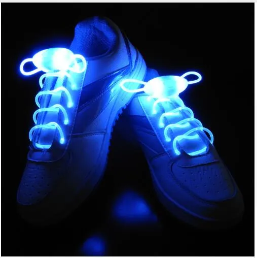 Ny nyhetsljus 1 par kreativ ledd shoelace 3 lägen Lysande skor spetsar skridskor Running Flash Light Party Holiday Lights