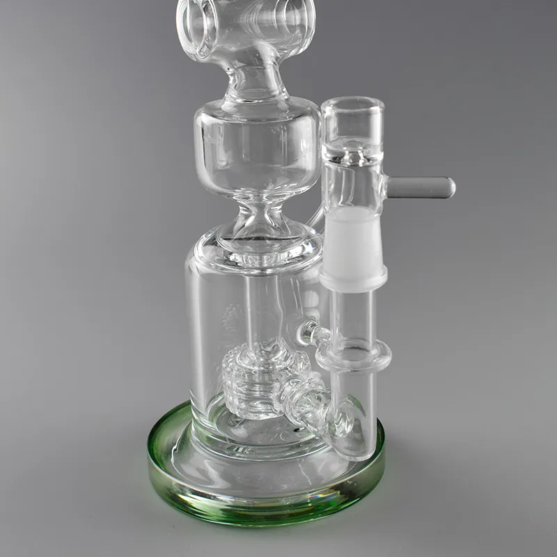 Recycler Glass Water Pipes '' Telescope Design '' Glass Bong voor roken van booreiland met 12,2 inch 18 mm mannelijk gewricht