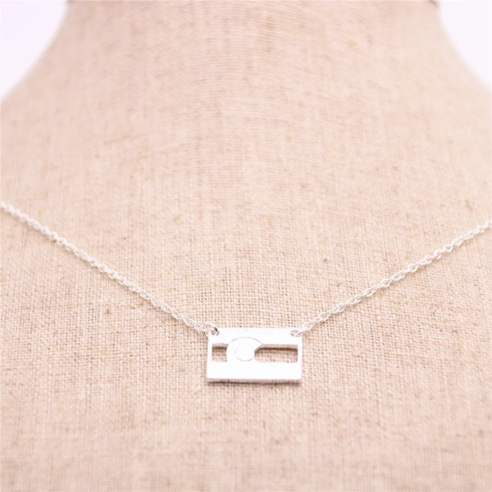 Colorado flag pendant necklace Semi-Hollow Body rectangle necklaces designed for women Retail and wholesale mix