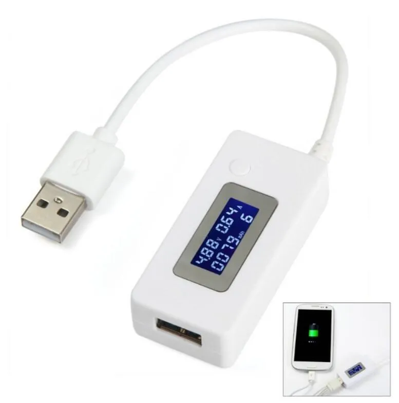 LCD-Bildschirm Mini Creative Phone USB-Tester Tragbare Arzt Spannung Stromzähler Mobile Power Ladegerät Detektor