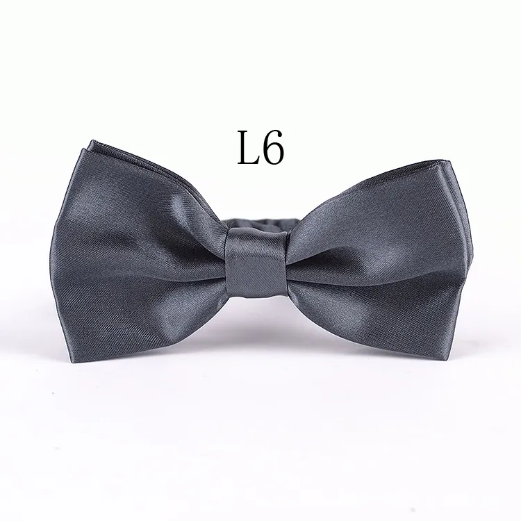 BowTie Mens Business Formal Noeud Robe Cravate Cravate Cravate Élégant Tissé Solide Couleurs Plaine Soie Polyester Pré Attaché Cravates Pour La Fête De Mariage