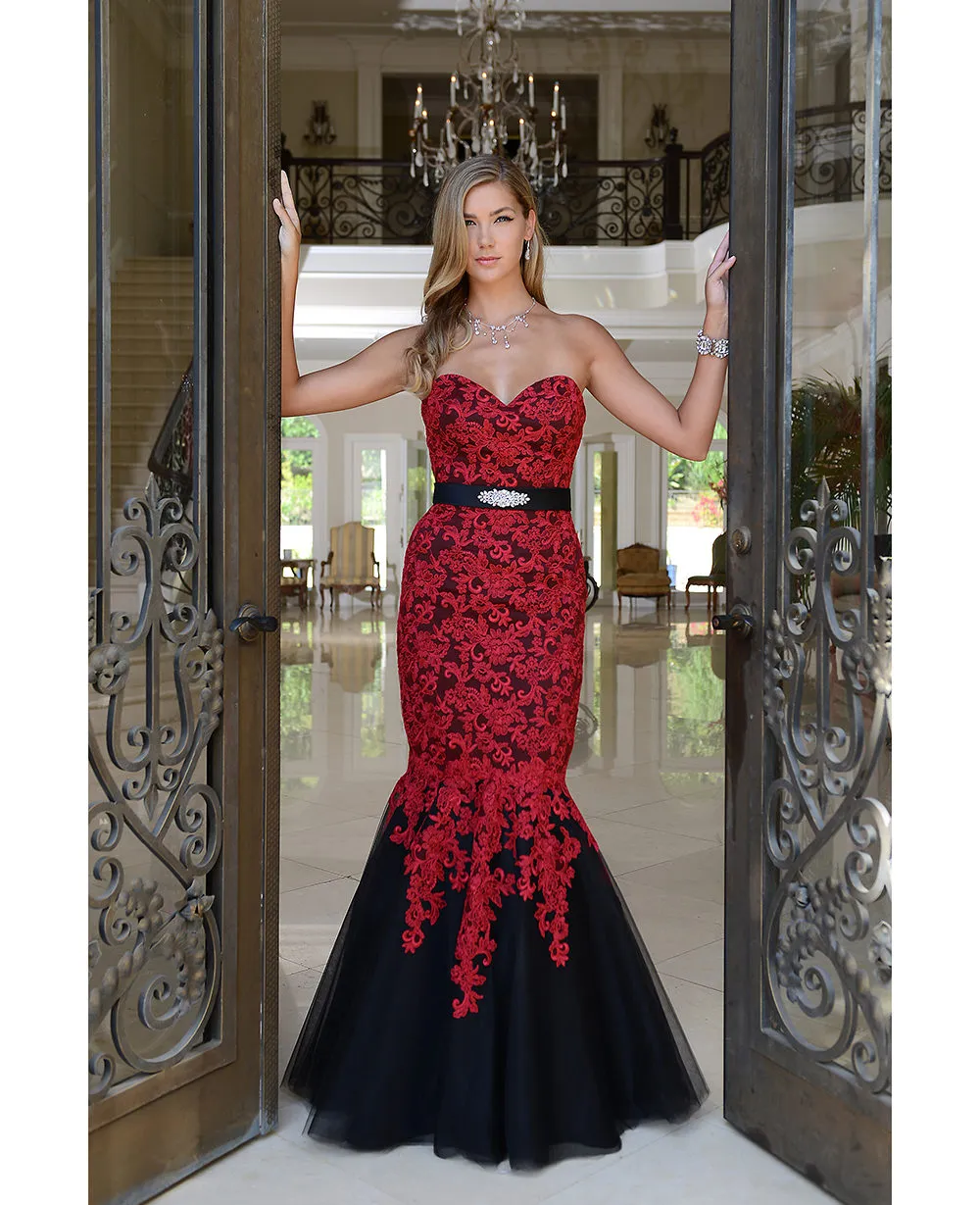 2019 Sereia Gótico Vermelho e Preto Vestidos de Noiva Querida Espartilho BackLace Apliques Vestidos de Casamento Coloridos Não Brancos Com Cor