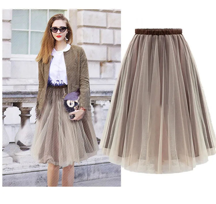 Skirts Womens Clothing Hollowed Out Knee Length Female Bubble Sweet Fashion Party Evening Clothes1