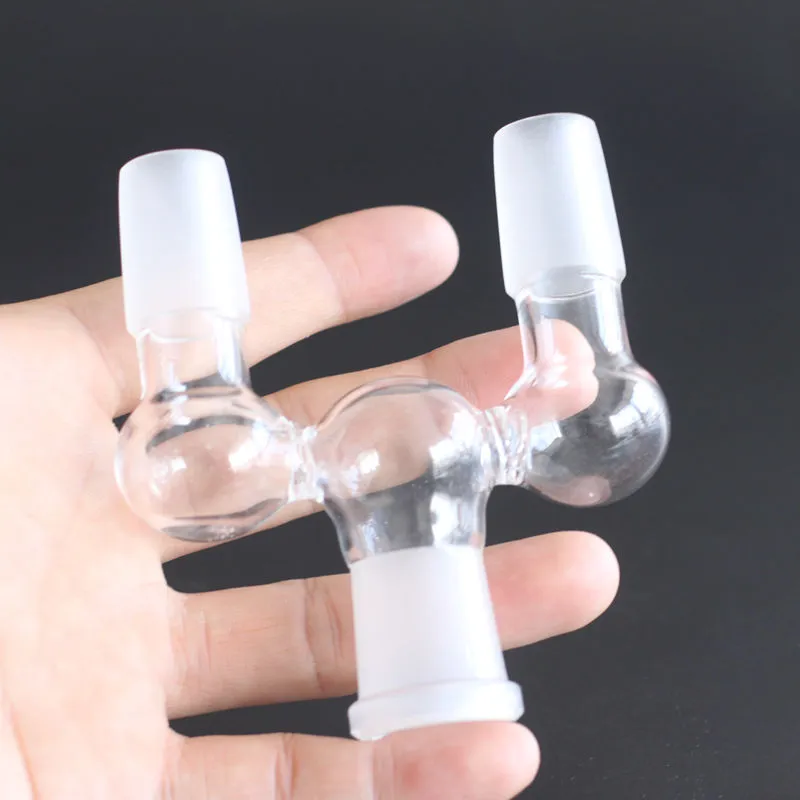 Nytt anlände 8 Styles Glas Drop Down Dropdown Adapter dubbel skål adapter 14mm 18mm hane till hona för glas vatten bongs och rör