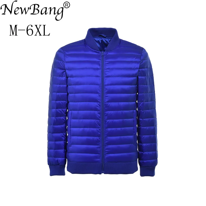 Newbang Plus 6XL 5XL 남자 다운 재킷 울트라 라이트 다운 자켓 남자 윈드 브레이커 깃털 파카 맨 겨울 큰 크기의 outwear