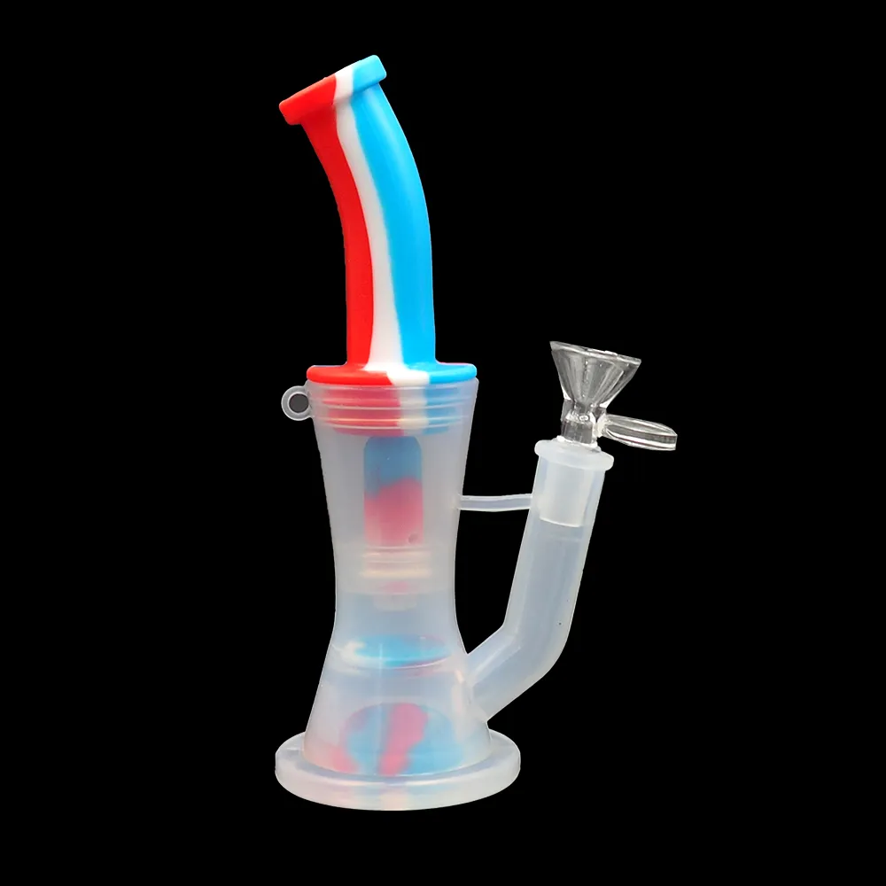 Hookahs Smoking Dab Rigs Detachable Double layer filtration Multi-Function Bongs Water Pipe Silicone Pipes Hookah