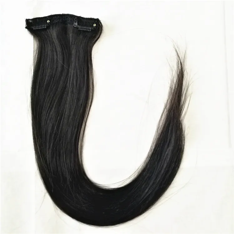 Brazylijski Virgin Hair Silky Prosto Clip w Ludzkich Przedłużanie Włosów Naturalny kolor 80g 100g 125g dla pełnej głowy