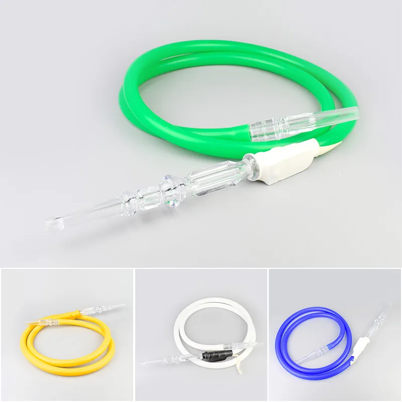 1.8M Silicone Hookah Hose with LED Lighting: Beautiful Mix Color, Acrylic Mouthpiece