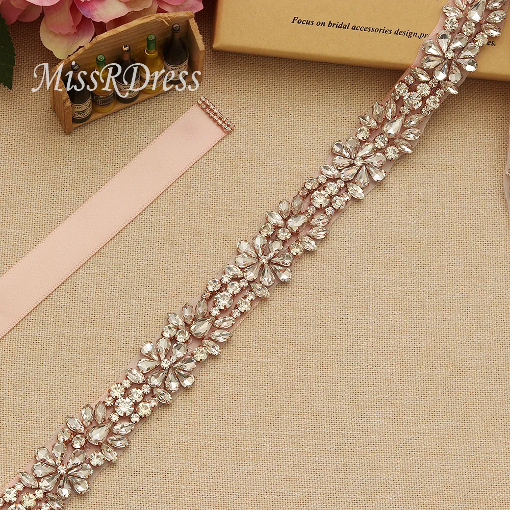 MissRDress Rose Gold Bridal Belt Sash Satin Ribbon... From Rhinestonesbelt,  $17.69 | DHgate.Com