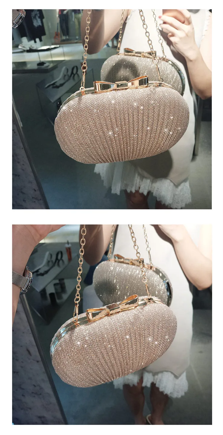Shinny Bling Diamonds złota srebrne torebki ślubne 2020 Style Moda miłość serce Womek Clutch Torby na imprezy Formalne 1069706