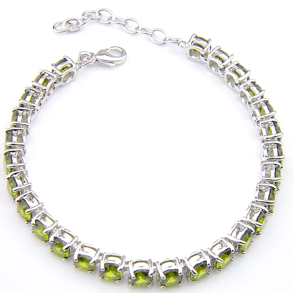 luckyshien 5 mm silver 925 round peridot gems bangles for womens europe popular cz zircon bracelets bangles free