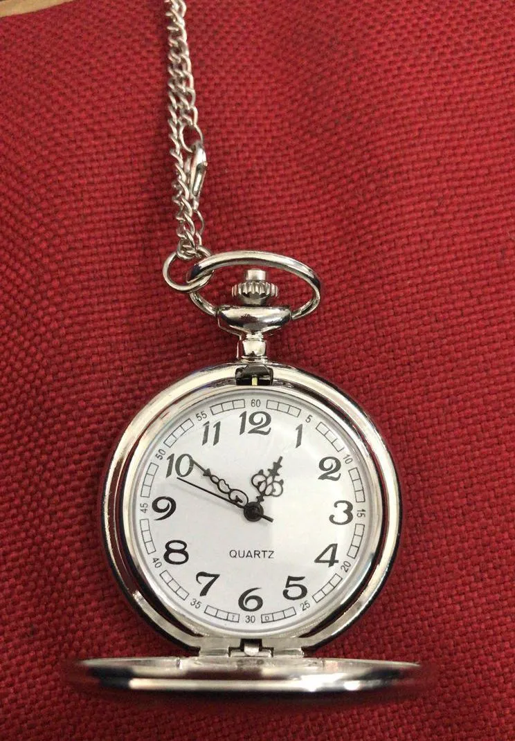 Wholesale Quartz watches Chain Bronze Polished double face pocket watches