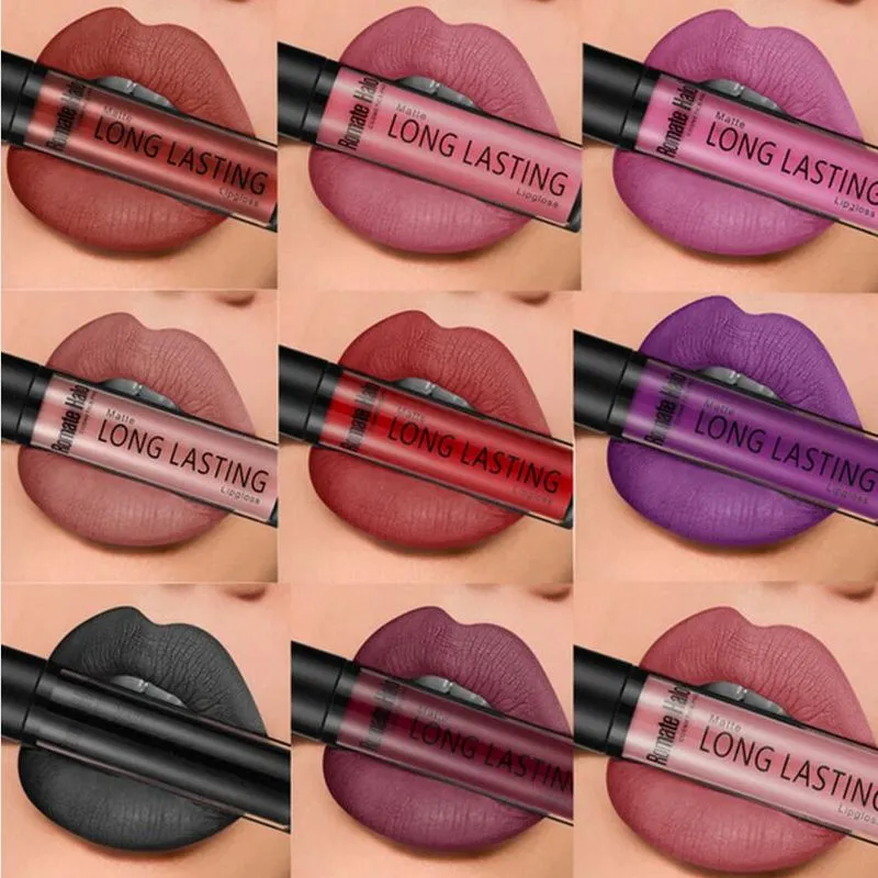 langlebiger Luxus 17 Farben Lipgloss Tönung Lippenbalsam Mattflüssiger Lippenstift Make-up Romate Halo 360 Stück / Los DHL