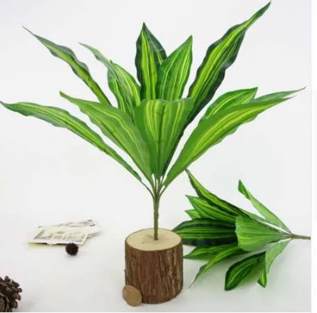 1Bouquet 12 teste piante artificiale sago cycas foglie casa bonsai decorazione pianta di simulazione tropicale